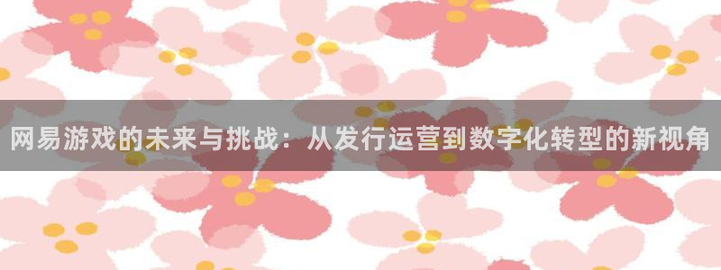 亿万28官网：网易游戏的未来与挑战：从发行运营到数字化转型的新视角